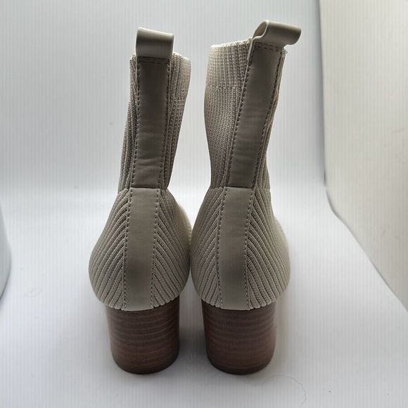 CUSHIONAIRE Women's Neely Stretch bootie +Memory Foam 7.5 IVORY - Picture 4 of 7